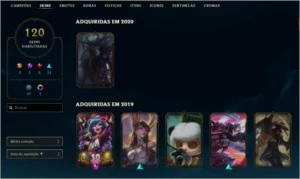 Conta LoL 2012 120 skins - League of Legends