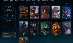 Conta LoL 2012 120 skins - League of Legends