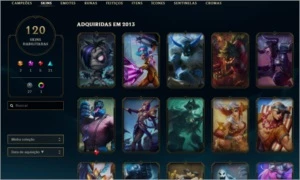 Conta LoL 2012 120 skins - League of Legends