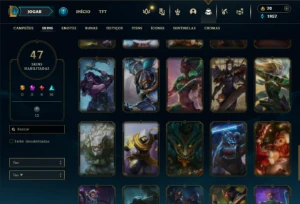 Prata 2 com 75 Champs e 47 Skins + 4 Espolios - League of Legends LOL