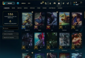 Prata 2 com 75 Champs e 47 Skins + 4 Espolios - League of Legends LOL