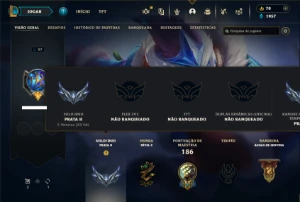 Prata 2 com 75 Champs e 47 Skins + 4 Espolios - League of Legends LOL