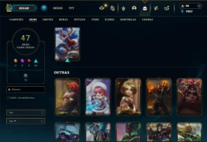 Prata 2 com 75 Champs e 47 Skins + 4 Espolios - League of Legends LOL