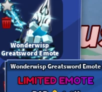 Wonderwisp Greatsword - Blade Ball - Roblox + Brinde