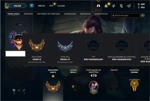 Conta ouro 2 com 125 Champs e 83 Skins - League of Legends LOL