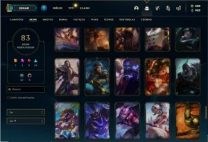 Conta ouro 2 com 125 Champs e 83 Skins - League of Legends LOL