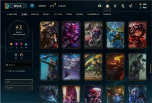 Conta ouro 2 com 125 Champs e 83 Skins - League of Legends LOL