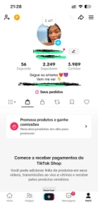 Conta TikTok SHOP Liberado - 2k+ Seguidores