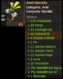 Vendo Anel Glursao Exo Pa SERV SPI - Dofus