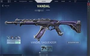 Conta Unranked co Vandal Saqueadora e Phantom reconhecimento - Valorant
