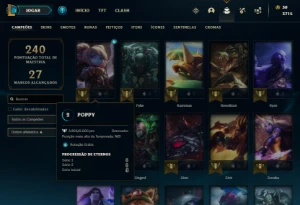 Conta unranked , 65 campeões , 21 skins. - League of Legends LOL