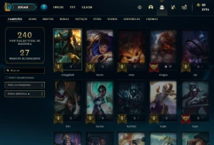 Conta unranked , 65 campeões , 21 skins. - League of Legends LOL