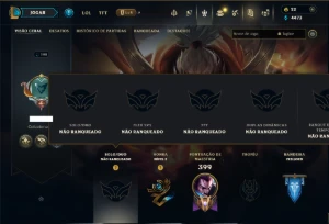 Unranked com 125 Champs e 87 Skins ( MID / JG / ADC ) - League of Legends LOL