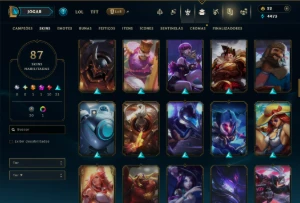 Unranked com 125 Champs e 87 Skins ( MID / JG / ADC ) - League of Legends LOL