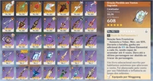 (AR 55) 7 CHARS 5★( XIAO C1, KEQING C3, etc...) + 6 ARMAS 5★ - Genshin Impact