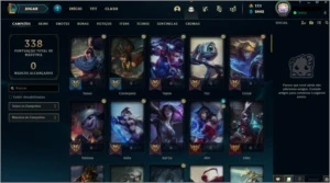 CONTA LOL GOLD 2 - 51% WINRATE - 90 CHAMP - 59 SKINS - League of Legends