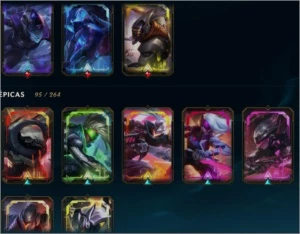 CONTA COLECIONADOR LEAGUE OF LEGENDS LOL