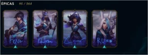 CONTA COLECIONADOR LEAGUE OF LEGENDS LOL