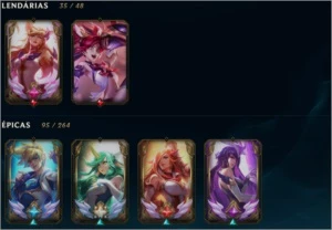 CONTA COLECIONADOR LEAGUE OF LEGENDS LOL