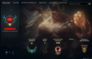 Conta LOL Nível 195 Platina 4 , 49 skins - League of Legends