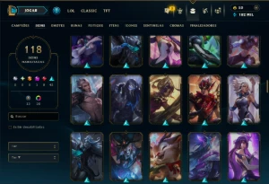 Diamante 4 com 150 Champs e 118 Skins ( ADC / MID ) - League of Legends LOL