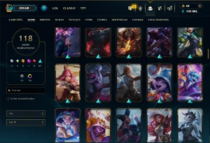 Diamante 4 com 150 Champs e 118 Skins ( ADC / MID ) - League of Legends LOL