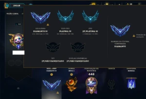 Diamante 4 com 150 Champs e 118 Skins ( ADC / MID ) - League of Legends LOL