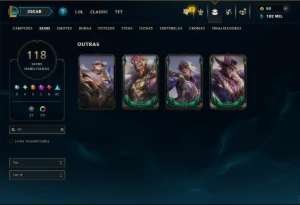 Diamante 4 com 150 Champs e 118 Skins ( ADC / MID ) - League of Legends LOL