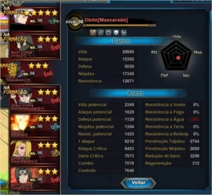 Conta Naruto Online +180k de fc - Outros
