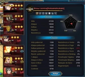 Conta Naruto Online +180k de fc - Outros