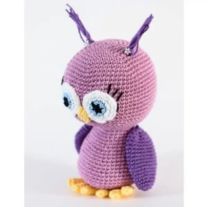 Coruja em Amigurumi Lilás - Artesanato e Personalizados
