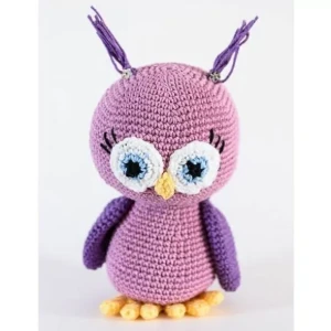 Coruja em Amigurumi Lilás - Artesanato e Personalizados