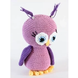 Coruja em Amigurumi Lilás - Artesanato e Personalizados