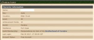 Elder Druid 44 - Ferobra - Sem Registro - Tibia