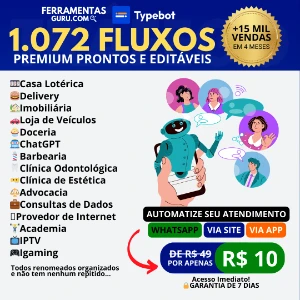 Pack com 1.072 Fluxos TYPEBOT Premium de Conversas Prontas - Others