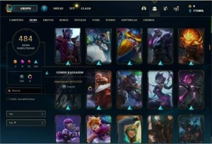 Conta mestre com muita skin - League of Legends LOL