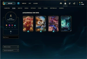 Conta Diamante 2 com 75 PDL, 30 Champs e 4 Skins + 3 Fragmen - League of Legends LOL