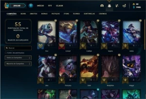 Conta Diamante 2 com 75 PDL, 30 Champs e 4 Skins + 3 Fragmen - League of Legends LOL