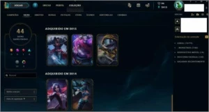 Conta League of legends, Plat 3 45Skins 91 Campeoes LOL