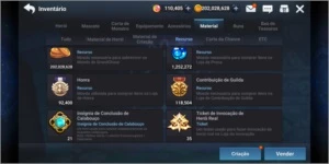 Conta Grand Chase Mobile Brasil Lvl 106
