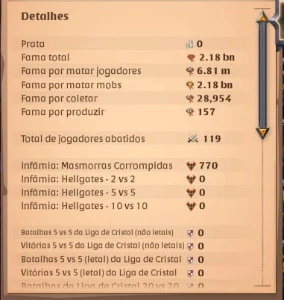 Conta HCE Bastante upada com muitos Pontos de Aprendizagem. - Albion Online