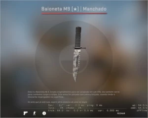 Faca Baioneta M9 (★) | Manchado - Counter Strike CS