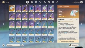 CONTA COM Xiao-Zongli-Qiqi e Atlas Celestial - Genshin Impact