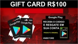 GIFT CARD GOOGLE PLAY DE R$100 - ANDROID BR
