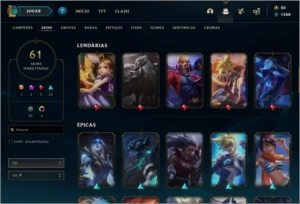 Conta de LOL | Diamond 4 | 61 SKINS | 1 UTT 1 MIT 5 LENDA| - League of Legends