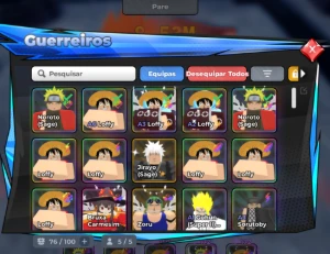 Conta roblox anime warriors 3 Full mitico, faz todo conteúdo