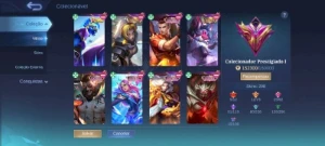 Conta com 6 skins legends e muito mais - Mobile Legends