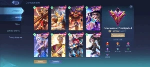 Conta com 6 skins legends e muito mais - Mobile Legends