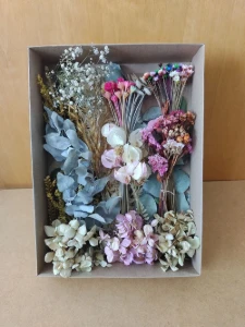 Caixa com flores desidratadas (12 especies) - Artesanato e Personalizados