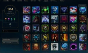 Conta league of legends lv 200, 75 skins LOL
